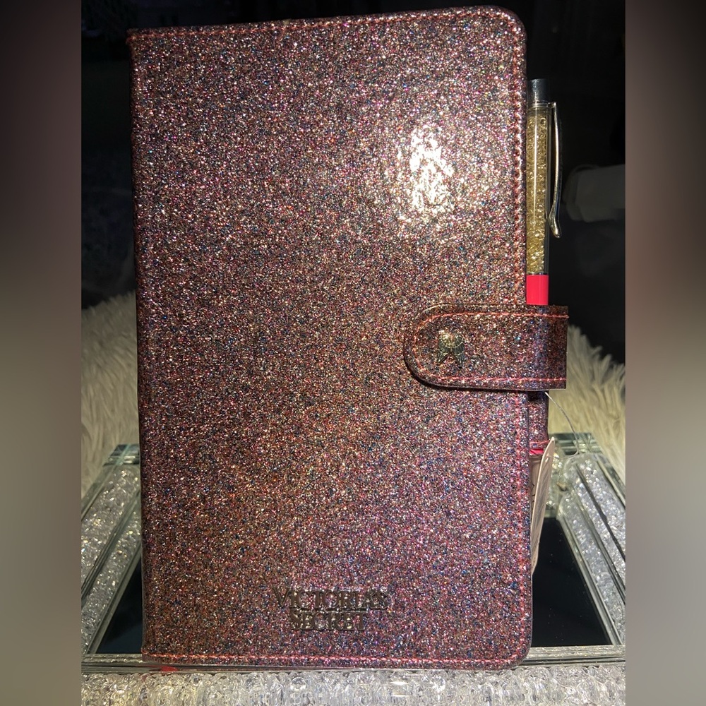 Victoria's Secret Pink Glitter Notebook with Pen